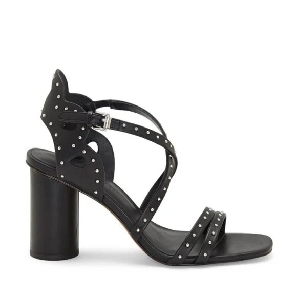 Rebecca Minkoff Adeline Studded Block Heel Sandal Sz 7 - Picture 1 of 10